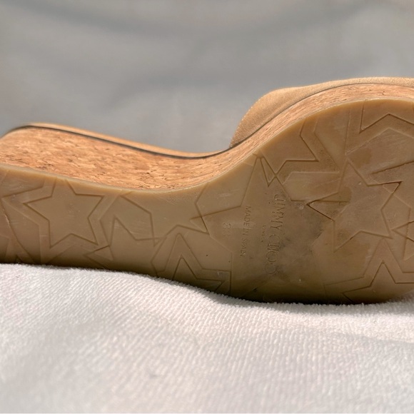 🔥SALE🔥 JIMMY CHOO DeeDee suede platform sandals, size 8/38 - Picture 4 of 7